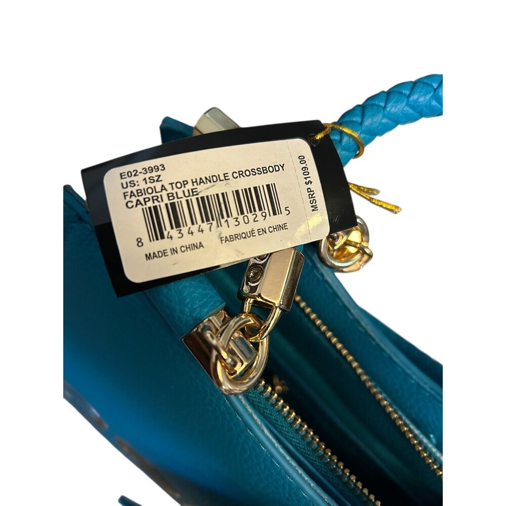 Bebe Los Angeles Fabiola Top Handle Crossbody Bag Purse Blue Card Holder NWT - Picture 7 of 7